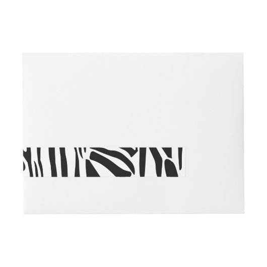Zebrapatroon Adreslabel Wikkel (Voorkant)