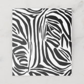 Zebrapatroon Afsprakenkaart (Buitenkant ongevouwen)