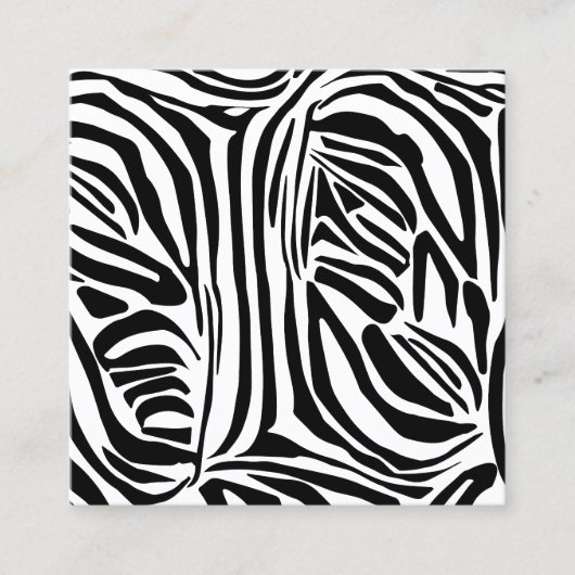 Zebrapatroon Afsprakenkaartje (Voorkant)