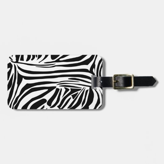 Zebrapatroon Bagagelabel (Voorkant horizontaal)