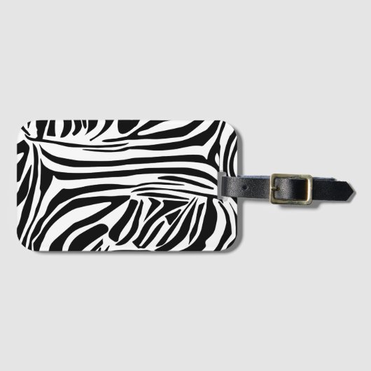 Zebrapatroon Bagagelabel (Voorkant (horizontaal))