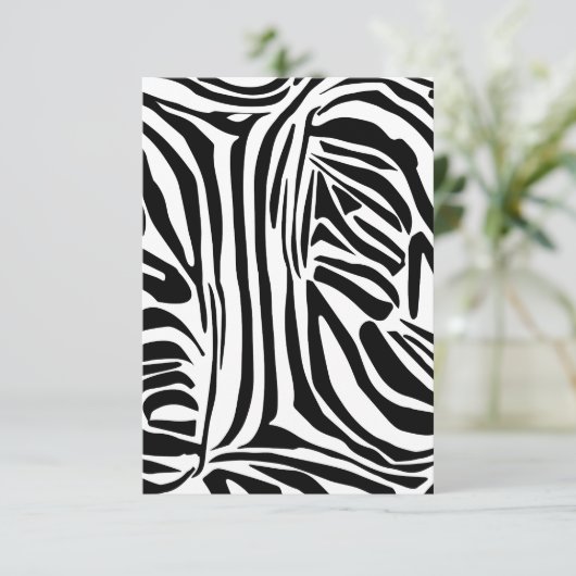 Zebrapatroon Bedankkaart (Staand voorkant)