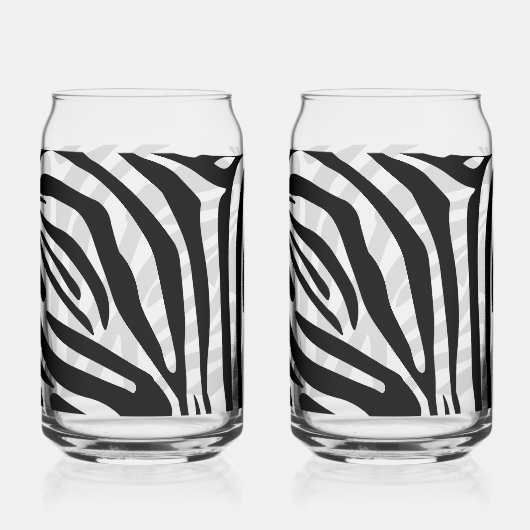 Zebrapatroon Blikvorm Glas (Voorkant)