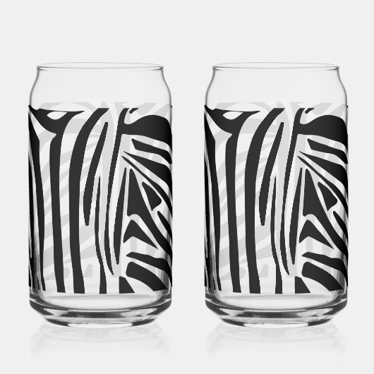 Zebrapatroon Blikvorm Glas (Links)