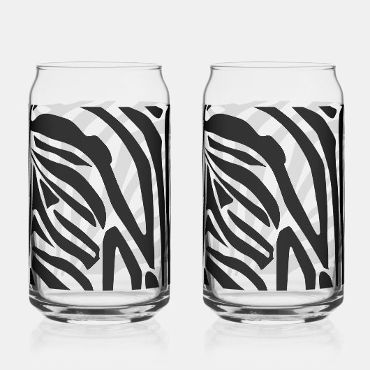 Zebrapatroon Blikvorm Glas (Achterkant)