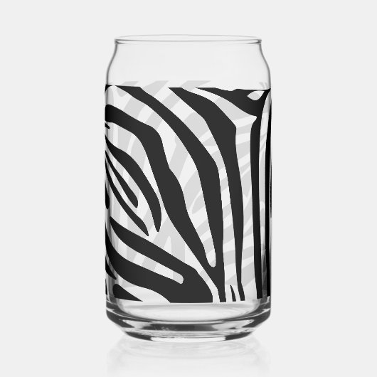 Zebrapatroon Blikvorm Glas (Voorkant)