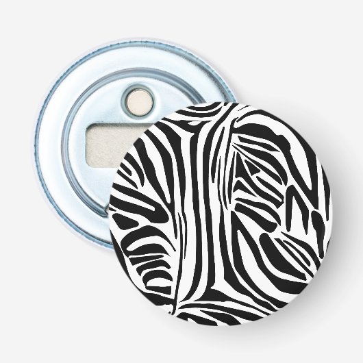 Zebrapatroon Button Flesopener (Voorkant)
