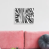 Zebrapatroon Canvas Afdruk (Insitu (Woonkamer))