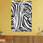 Zebrapatroon Canvas Afdruk (Insitu (Woonkamer))