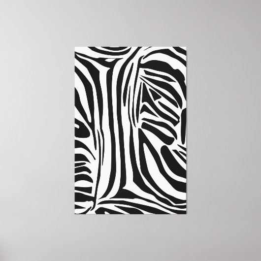 Zebrapatroon Canvas Afdruk (Voorkant)