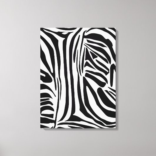 Zebrapatroon Canvas Afdruk (Voorkant)