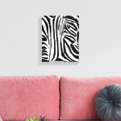 Zebrapatroon Canvas Afdruk (Insitu (Woonkamer))