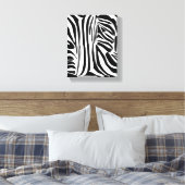 Zebrapatroon Canvas Afdruk (Insitu (Slaapkamer))