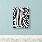 Zebrapatroon Canvas Afdruk (Insitu (Houten vloer))