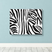 Zebrapatroon Canvas Afdruk (Insitu (Houten vloer))