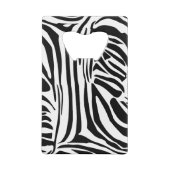 Zebrapatroon Creditkaart Flessenopener (Achterkant)