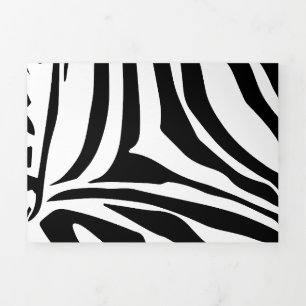 Zebrapatroon Drieluik Wenskaart