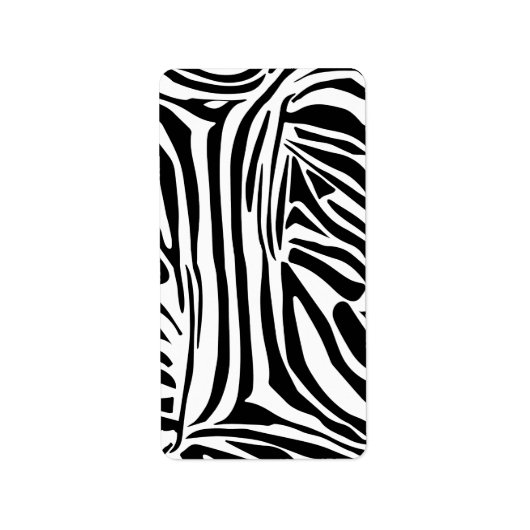 Zebrapatroon Etiket (Voorkant)