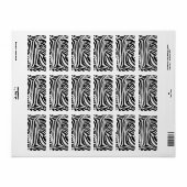 Zebrapatroon Etiket (Full Sheet)
