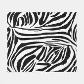 Zebrapatroon Fleece Deken (Voorkant (Horizontaal))