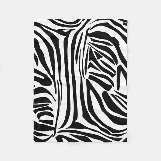 Zebrapatroon Fleece Deken (Voorkant)