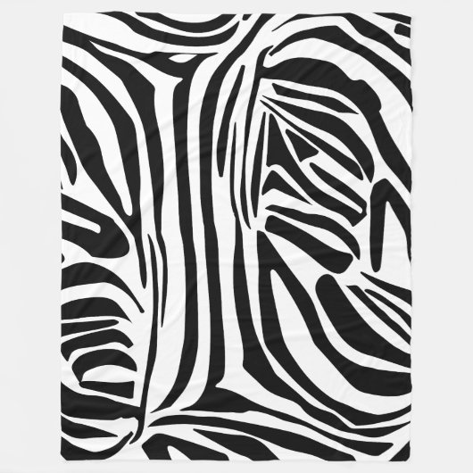 Zebrapatroon Fleece Deken (Voorkant)