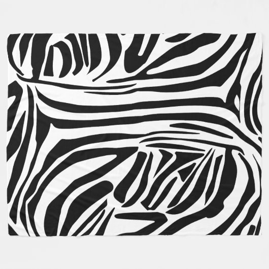 Zebrapatroon Fleece Deken (Voorkant (Horizontaal))