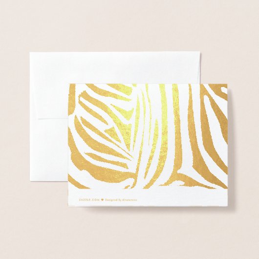 Zebrapatroon Folie Kaarten (Met envelop)