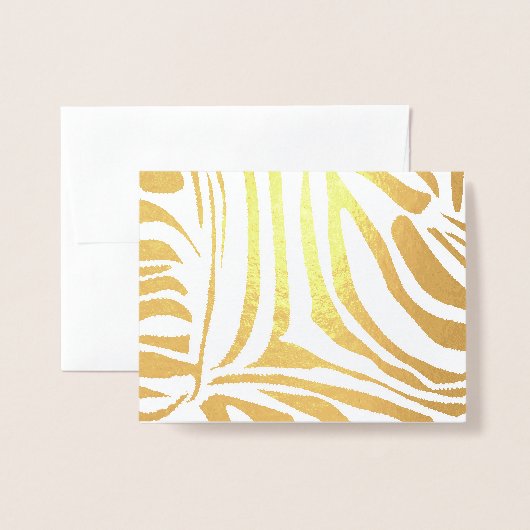 Zebrapatroon Folie Kaarten (Voorkant met envelop)