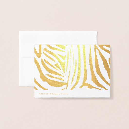 Zebrapatroon Folie Kaarten (Met envelop)