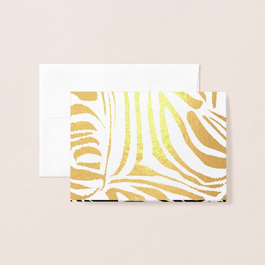 Zebrapatroon Folie Kaarten (Voorkant met envelop)