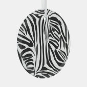 Zebrapatroon Glas Ornament (Voorkant Rechts)