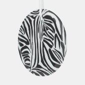 Zebrapatroon Glas Ornament (Voorkant links)