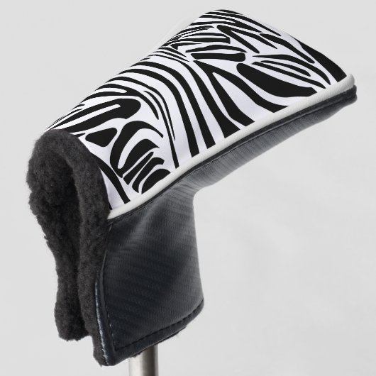 Zebrapatroon Golfheadcover (3/4 voorkant)