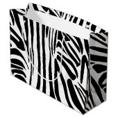 Zebrapatroon Groot Cadeauzakje (Achterkant Gekanteld)