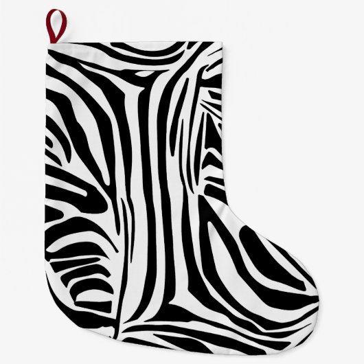 Zebrapatroon Grote Kerstsok (Voorkant)