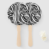 Zebrapatroon Handwaaier (Voorkant en achterkant)