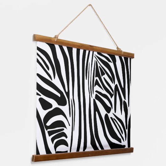 Zebrapatroon Hangend Wandkleed (Gebogen)