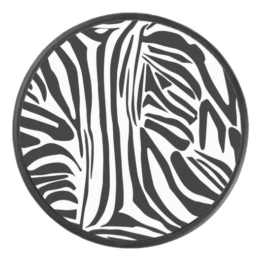 Zebrapatroon Hockey Puck (Voorkant)