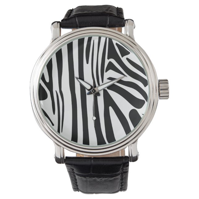 Zebrapatroon Horloge (Voorkant)
