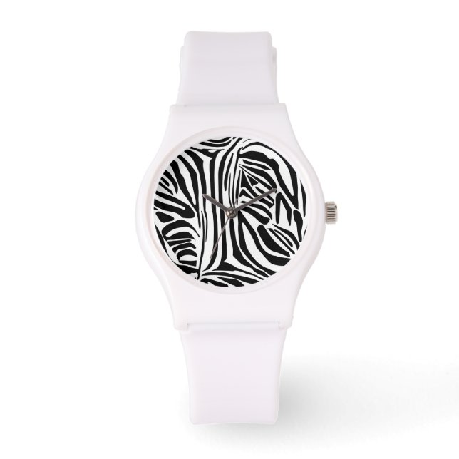 Zebrapatroon Horloge (Voorkant)