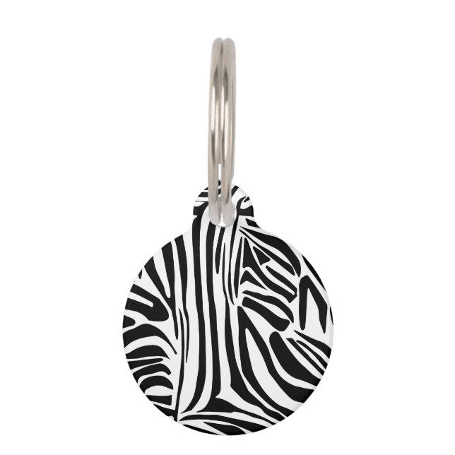 Zebrapatroon Huisdierpenning (Voorkant)