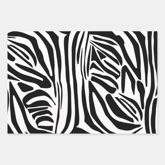 Zebrapatroon Inpakpapier Vel (Voorkant 3)