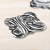 Zebrapatroon Kartonnen Onderzetters (Gekanteld)