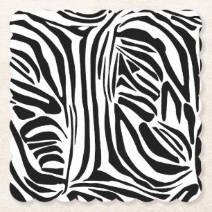Zebrapatroon Kartonnen Onderzetters