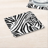 Zebrapatroon Kartonnen Onderzetters (Schuin)
