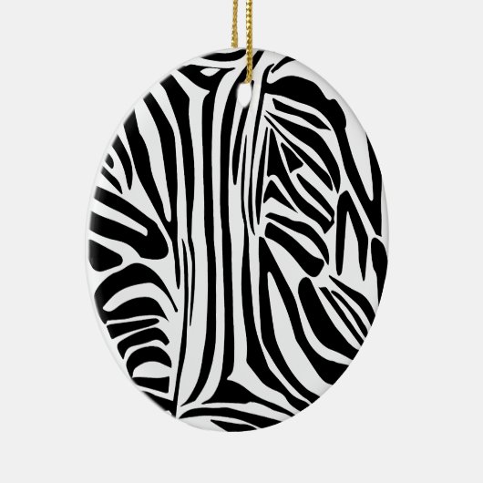Zebrapatroon Keramisch Ornament (Rechts)