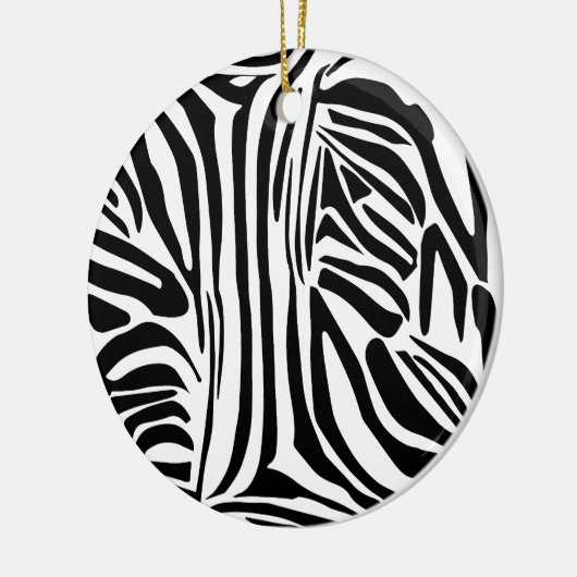 Zebrapatroon Keramisch Ornament (Links)