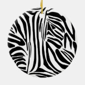 Zebrapatroon Keramisch Ornament (Achterkant)