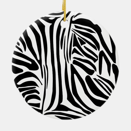 Zebrapatroon Keramisch Ornament (Achterkant)